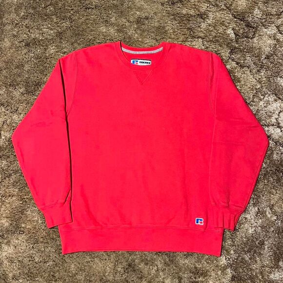 Vintage Russell Athletic Crewneck Sweatshirt Red Large - Picture 1 of 4